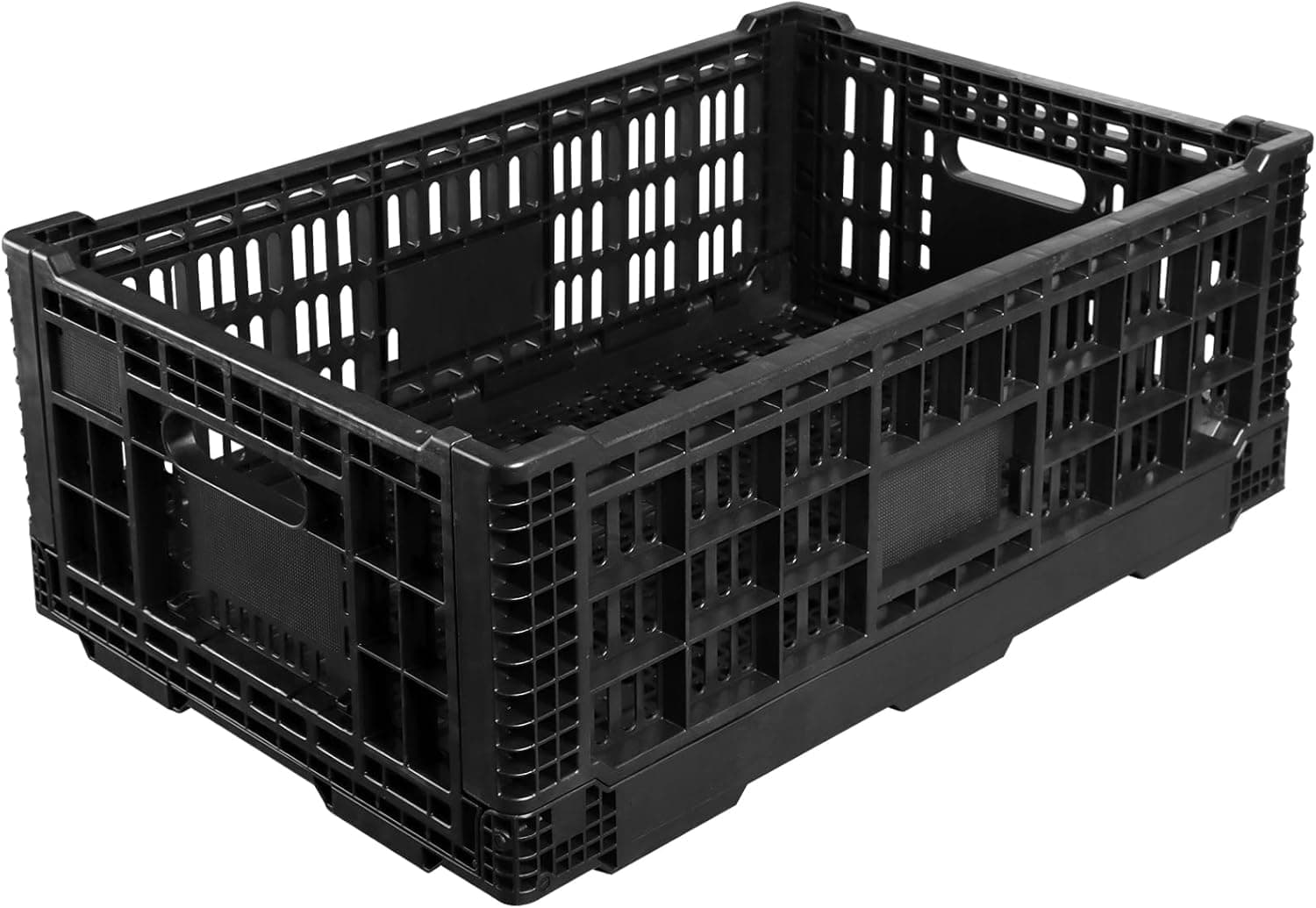 Generic 52L Collapsible Heavy-Duty Storage Crate Foldable Transit Bin