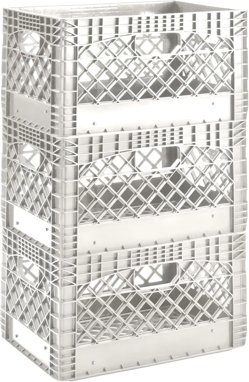 Juggernaut Storage 3-Pack 24Qt Stackable Milk Crates