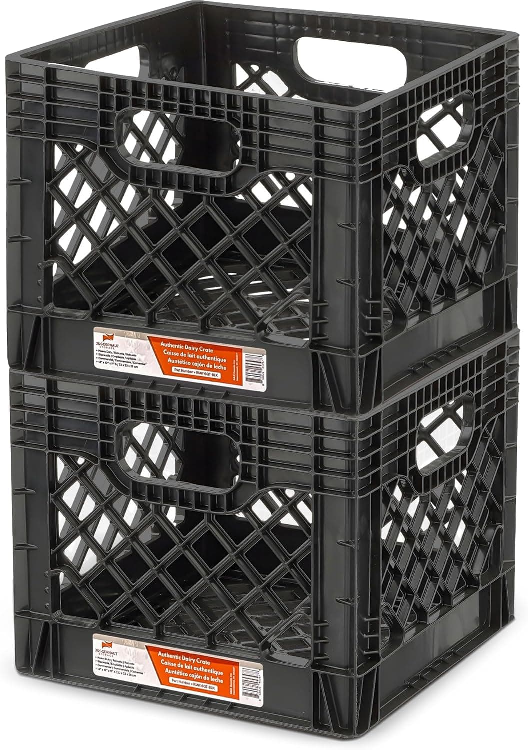 Heavy duty milk crates for tough storage needs