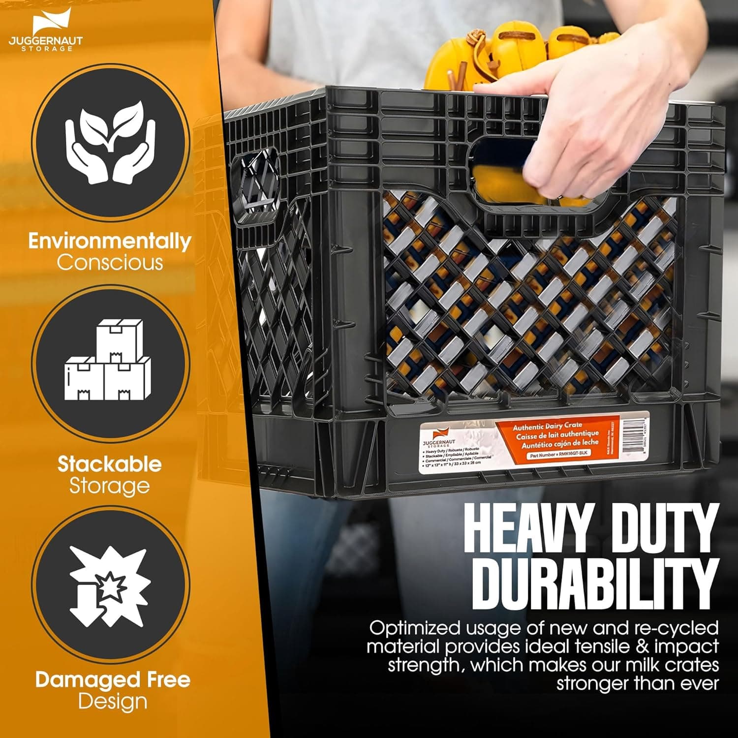 Milk crate weight capacity testing