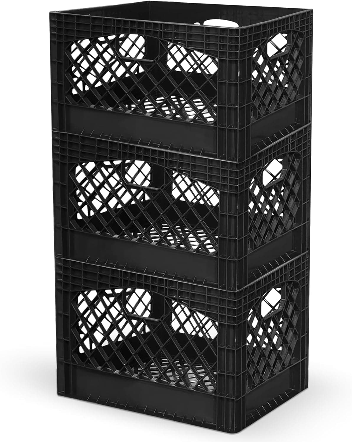 Juggernaut Storage Rectangular Stackable 24Qt HDPE Milk Crate