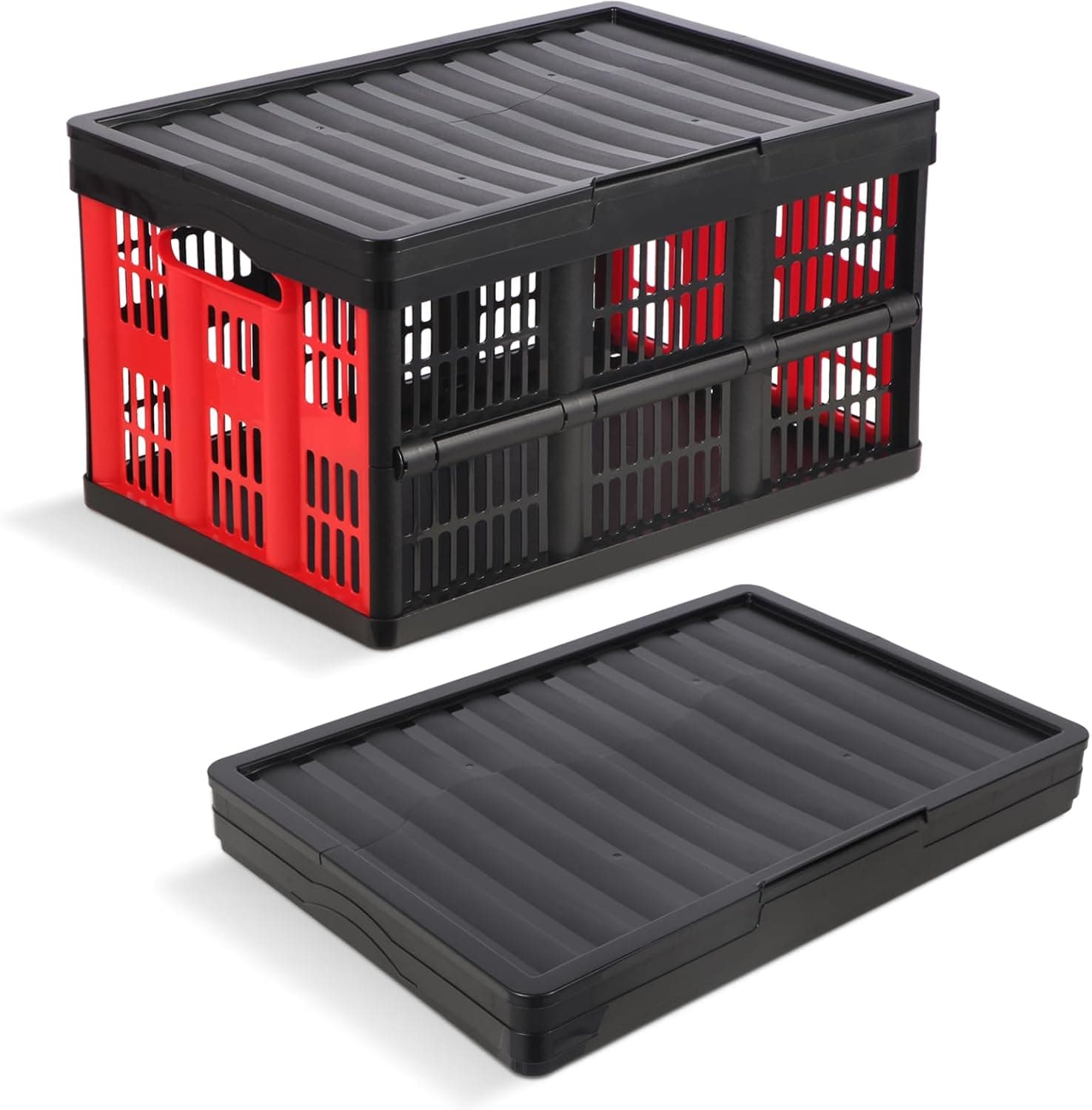 Shineyaplus Collapsible Plastic Storage Crate