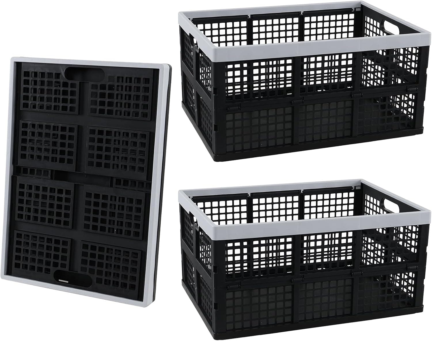 Uumitty Collapsible Plastic Storage Crates